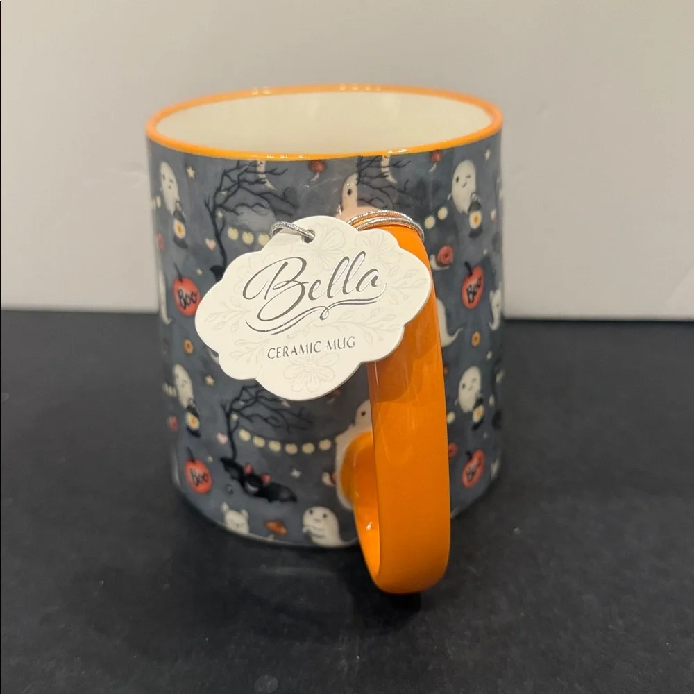 10 STRAWBERRY STREET HALLOWEEN/FALL COFFEE MUG w/ GHOSTS CATS BATS PUMPKINS- NEW - Picture 2 of 11